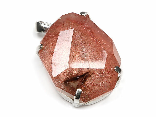 ストロベリークォーツ ペンダントトップ No.11【1点もの】▽ 苺水晶 Strawberry quart ゲーサイト ペンダント シルバー 天然石 ビーズ パ...