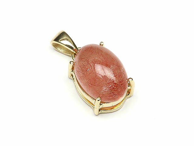 ストロベリークォーツ ペンダントトップ No.12【1点もの】▽ 苺水晶 Strawberry quart ゲーサイト ペンダント シルバー 天然石 ビーズ パ...