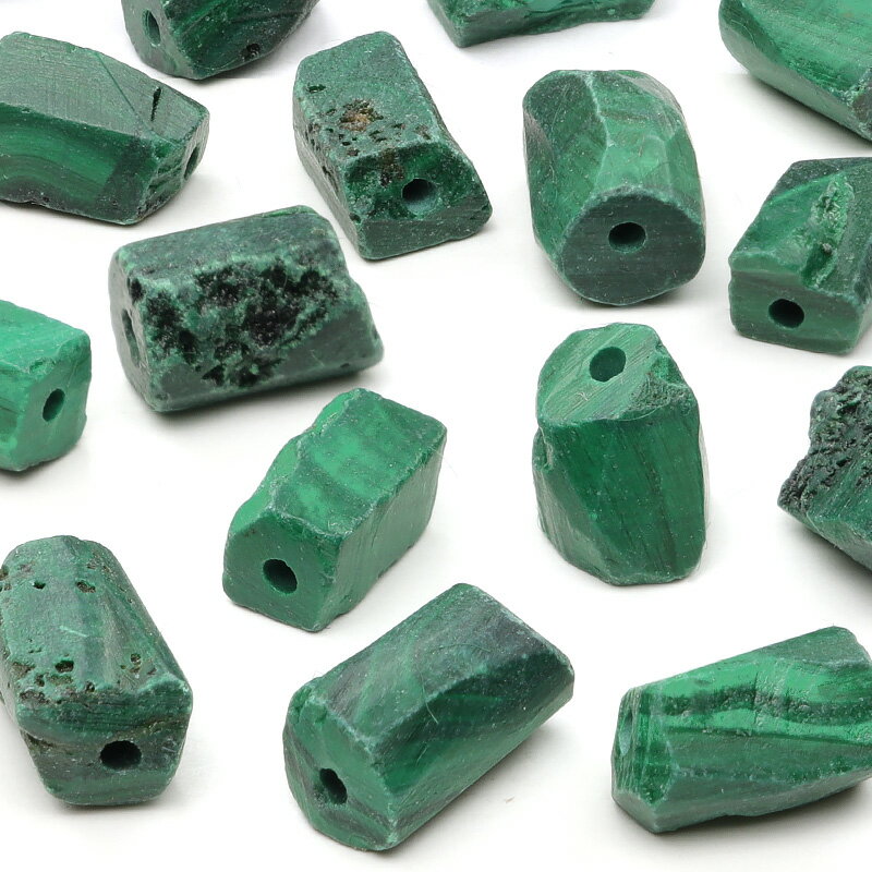 【粒販売】コンゴ産 マラカイト ナゲットカット 7〜10mm【6粒販売】▽ 孔雀石 Malachite タンブル 粒売り 天然石 ビーズ パワーストーン パーツ...