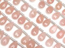 グァバクォーツ ペアシェイプ 8×4mm【1連販売】▽ ピンククォーツ 水晶 Guava Quartz しずく 雫 連売り 天然石 ビーズ パワーストーン パー...
