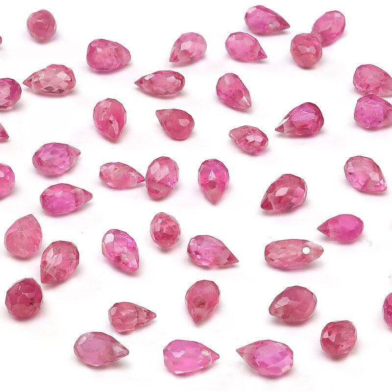 【粒販売】マダガスカル産 ピンクサファイア ドロップカット 3〜4mm【4粒販売】▽ サファイア サファイヤ 蒼玉 Sapphire 9月の誕生石 コランダム ...