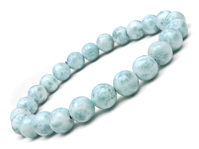 ラリマー 丸玉ブレス 7mm No.6【1点もの】▽ ペクトライト ラリマール ドルフィンストーン Larimar ブレスレット 数珠 ラウンド 天然石 ビーズ...