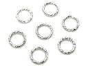 SILVER925 丸カン グリッター 太さ 0.76mm×サイズ 5mm【15コ販売】▽ シルバー925 パーツ アクセサリー クラフト 金具 USA製 92...