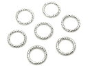 SILVER925 丸カン グリッター 太さ 0.76mm×サイズ 6mm【15コ販売】▽ シルバー925 パーツ アクセサリー クラフト 金具 USA製 92...