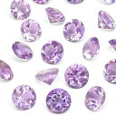 ブラジル産 ピンクアメジスト コインファセットカット ルース 6mm【4コ販売】▽ アメシスト 紫水晶 Amethyst 2月の誕生石 裸石 ラウンドカット 粒...