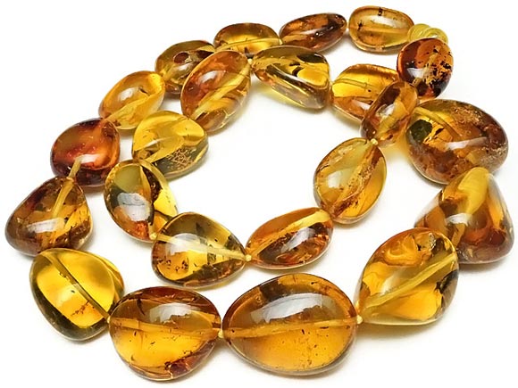 虫入りバルティックアンバー(琥珀) ネックレス No.1【1点もの】