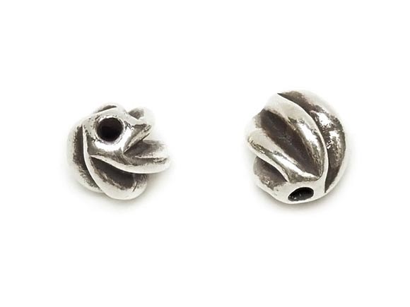 カレンシルバー ビーズ 9×7mm【1コ販売】▽ シルバー950 ブリタニアシルバー ハンドメイド パーツ アクセサリー クラフト パーツ 手作り 金具 シルバ...