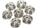 カレンシルバー ビーズキャップ 11mm【2コ販売】▽ シルバー950 ブリタニアシルバー 座金 花座 ハンドメイド パーツ アクセサリー クラフト パーツ 手...