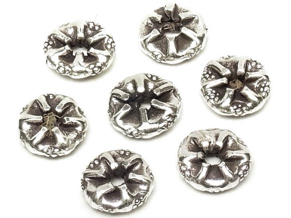 カレンシルバー ロンデル 7×2mm【3コ販売】▽ シルバー950 ブリタニアシルバー ハンドメイド パーツ アクセサリー クラフト 手作り ビーズ シルバービーズ シルバー 銀 シルバーシルバー細工 Karen SilverR シルバー925 素材 材料