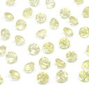 ブラジル産 レモンクォーツ コインファセットカット ルース 4mm【6コ販売】▽ レモン水晶 硫黄水晶 Lemon quartz 裸石 ラウンドカット 粒売り ...