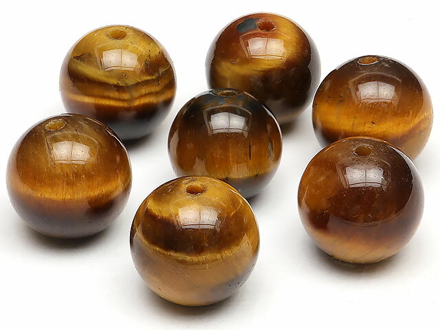 【粒販売】イエロータイガーアイ 丸玉 12mm【6粒販売】▽ タイガーズアイ 虎目石 Tiger's eye ラウンド 丸ビーズ 粒売り 天然石 ビーズ パワーストーン パーツ アクセサリー 素材 材料