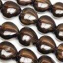 スモーキークォーツ ハート 12mm【1連販売】▽ 煙水晶 Smoky quartz 連売り 天然石 ビーズ パワーストーン パーツ アクセサリー 素材 材料