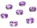 ブラジル産 アメジスト オーバルファセットカット ルース 8×6mm【6コ販売】▽ アメシスト 紫水晶 Amethyst 2月の誕生石 裸石 粒売り 天然石 ビーズ パワーストーン パーツ アクセサリー 素材 材料