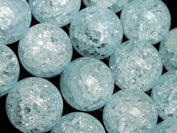ミントブルー クラッククリスタル 丸玉 12mm▽ 爆裂水晶 水晶 水精 石英 Crystal quartz 4月の誕生石 ラ..