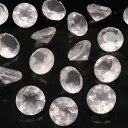 ブラジル産 ローズクォーツ コインファセットカット ルース 8mm【2コ販売】▽ 紅水晶 バラ石英 Rose quartz 10月の誕生石 裸石 ラウンドカット...