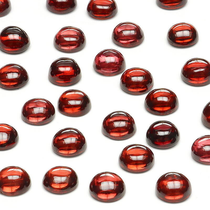 モザンビーク産 ガーネット コイン カボション 5mm【2コ販売】▽ レッドガーネット パイロープ 1月の誕生石 柘榴石 ざくろ石 Garnet ルース 粒売り...