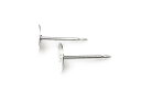 SILVER925 ポストピアス 平皿 6mm【2ペア販売】▽ シルバー925 パーツ アクセサリー クラフト 金具 USA製 925銀 スターリングシルバー ...