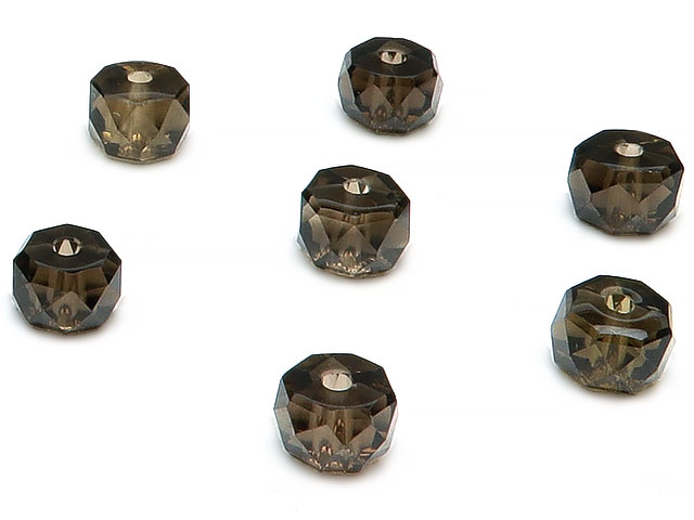 【粒販売】スモーキークォーツ ボタンカット 6×4mm［プレミアムカット］【10粒販売】▽ 煙水晶 Smoky quartz 粒売り 天然石 ビーズ パワーストーン パーツ アクセサリー 素材 材料