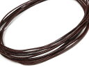 レザーコード(牛革ひも) レッドブラウン 1.5mm【3m販売】▽ 革ひも 革紐 本革 丸紐 パーツ ハンドメイド アクセサリー クラフト 手芸 素材 材料