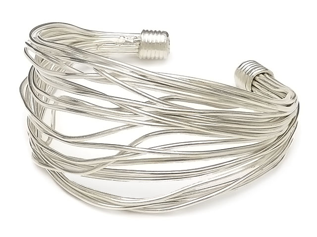 カレンシルバー 手作りデザイン バングル No.123【1コ販売】▽ シルバー950 Karen Silver ブレスレット シルバー 銀 銀細工 シルバー92...