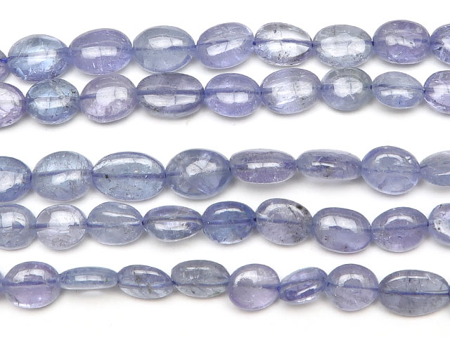 タンザナイト オーバル 3～10mm【1連販売】▽ ブルーゾイサイト 灰簾石 Tanzanite 12月の誕生石 連売り 天然石 ビーズ パワーストーン パーツ アクセサリー 素材 材料 2