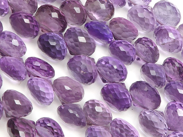 ザンビア産 アメジスト オニオンカット 5～6mm▽ アメシスト 紫水晶 Amethyst 2月の誕生石 しずく 雫 連売り 天然石 ビーズ パワーストーン パーツ アクセサリー 素材 材料