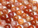 ファイアーアゲート 丸玉 6mm【1連販売】▽ ファイヤーアゲート メノウ アゲット 炎瑪瑙 Agate ラウンド 丸ビーズ 連売り 天然石 ビーズ パワーストーン パーツ アクセサリー 素材 材料