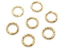 14KGF 丸カン グリッター 太さ 0.76mm×サイズ 5mm【7コ販売】▽ パーツ アクセサリー クラフト 金具 USA製 14Kゴールドフィルド 14金...