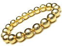 ムオニナルスタ隕石 メテオライト ゴールドカラー 丸玉ブレス 10mm No.2【1点もの】