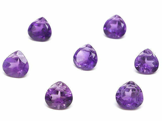 アメジスト マロンファセットカット 6mm［プレミアムカット］▽ アメシスト 紫水晶 Amethyst 2月の誕生石 裸石 粒売り 天然石 ビーズ パワーストーン パーツ アクセサリー 素材 材料