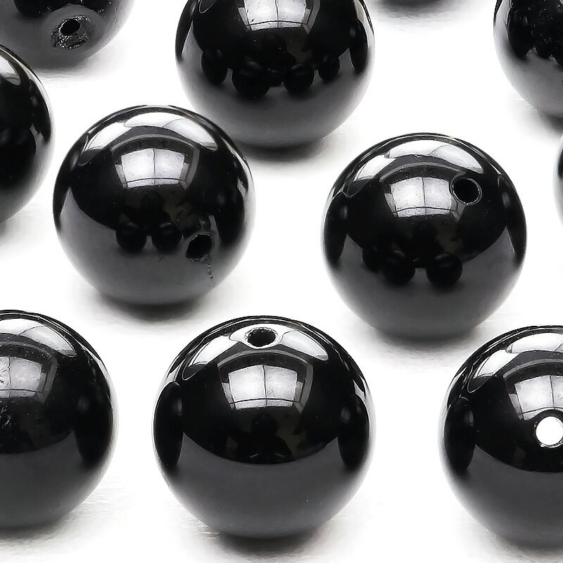 【粒販売】タイ産 ブラックスピネル 丸玉 10mm【4粒販売】▽ スピネル ヘルシナイト 尖晶石 Spinel 8月の誕生石 ラウンド 丸ビーズ 粒売り 天然石...
