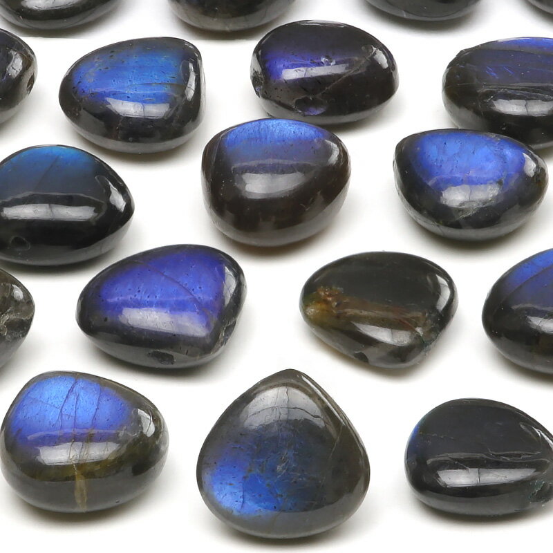 【粒販売】マダガスカル産 ブラックラブラドライト マロン 8〜9mm【3粒販売】▽ ラブラドレッセンス 曹灰長石 Labradorite しずく 雫 粒売り 天...