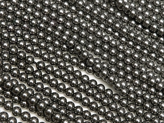 テラヘルツ 丸玉 3mm【1連販売】▽ テラヘルツ鉱石 Terahertz テラヘルツ波 ケイ素 ラウンド 丸ビーズ 連売り 天然石 ビーズ パワーストーン パーツ アクセサリー 素材 材料