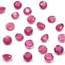 アフリカ産 ルビー コインファセットカット ルース 4mm【3コ販売】▽ 紅玉 Ruby 7月の誕生石 宝石の女王 裸石 ラウンドカット 粒売り 天然石 ビーズ...