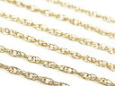14KGF ロープチェーン 1mm【10cm販売】▽ パーツ アクセサリー クラフト 金具 USA製 14Kゴールドフィルド 14金ゴールドフィルド 14K G...