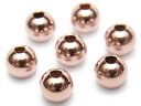 14KGF ピンクゴールドカラー ビーズ 丸玉 4mm【10コ販売】▽ パーツ アクセサリー クラフト 金具 USA製 14Kゴールドフィルド 14金ゴールドフ...