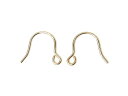 14KGF ピアスフック typeS【1ペア販売】▽ パーツ アクセサリー クラフト 金具 USA製 14Kゴールドフィルド 14金ゴールドフィルド 14K G...