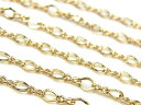 14KGF フィガロチェーン 3.0mm typeA 【10cm販売】▽ パーツ アクセサリー クラフト 金具 USA製 14Kゴールドフィルド 14金ゴールド...