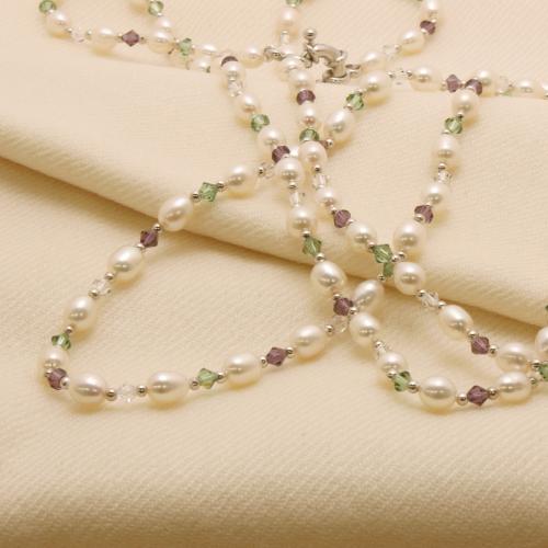 淡水2連パールネックレス グリーン・パープル ギフト・各種内祝い・各種お祝い・お返しに最適です CONCENT コンセント ギフト プレゼント お返し 香典返し...