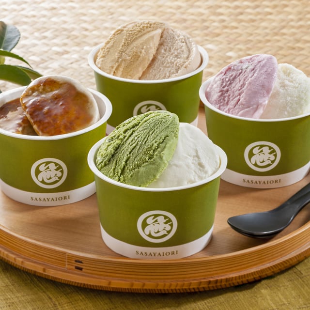 京菓匠 笹屋伊織監修 アイスアソート / 苺（いちご）ミルク 黒蜜（くろみつ）きなこ 抹茶（まっちゃ）ミルク 栗（くり）キャラメル 冷凍 ささやいおり お歳暮 御歳暮(4)