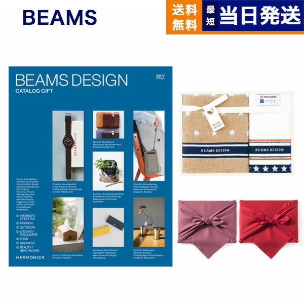 ビームス デザイン タオル BEAMS DESIGN CATALOG GIFT SKY＋フェイス・ウォッシュタオルセット【風呂敷包み】 父の日 ギフト プレゼント 父の日ギフト 父の日プレゼント