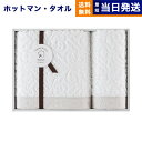 Hotman(ホットマン) 1秒タオル 「アニー」シリーズ バスタオル・ハンドタオル各1枚セット(W-25007-WH)ホワイト 男性 結婚内祝い 祝い返し 誕...