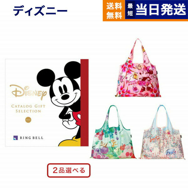 2品選べる ディズニー カタログギフト SMILEコース + 2WAY Shoppingbag カタログギフト 送料無料 お祝い 出産 男の子 女の子 双子 ギフト おもちゃ 出産祝い ギフトカタログ ベビー ママ 2つ選…