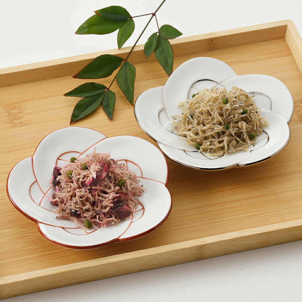 下鴨茶寮 料亭のご馳走「紅白ちりめん」 しば漬けちりめん60g、ちりめん山椒60g 品名掛け紙にも赤い線の入った、お祝いにもあうパッケージ 下鴨茶寮 小山薫堂 京都 送料無料 父の日 お中元 御中元 auc-concent-10037353 CONCENT カタログギフトと内祝い サンプル画像2