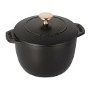 STAUB ストウブ ラ・ココット de GOHAN M ブラック ギフトセット プレゼント お返し アメリカ フランス ガラス 手作り ごはん 料理 炊飯 ツ...