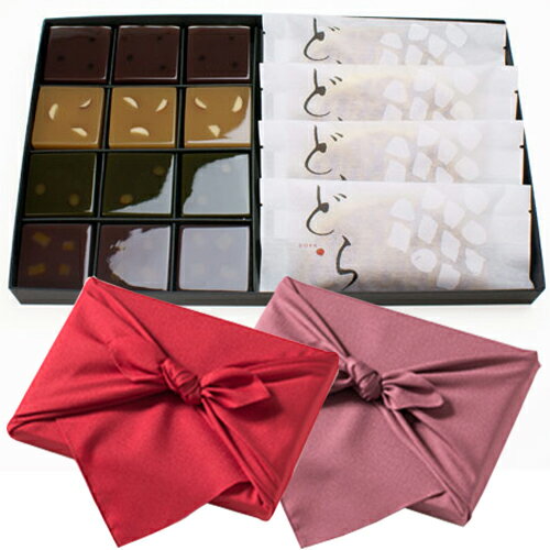 KOGANEAN こいねり12個・どら4個 風呂敷包み 和菓子 ギフトセット ギフト 個包装 結婚内祝い 出産内祝い 引き出物 手土産 帰省土産 お祝い 内祝い...