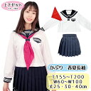 取り寄せ T155〜T200 W60〜100 丈25cm〜40cm 上下セット 春夏 長袖セーラー 制服 No.4919 かぶり セーラー服 スカーフ付 レディ...