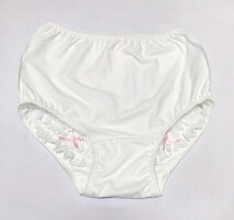 wma-133ナイロン素材フリフリレースアンダースコートレディースフリーサイズホワイトリボン付き女性用下着インナーパンツアンスコ