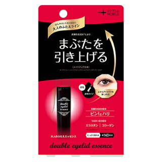 ぼんやりしてきた目元 はっきりふたえラインに ●ピン！としたふたえが作れる皮膜形成成分配合で、ぼんやり目元を綺麗なふたえに ●つけた上からアイメイクができる目立たない透明タイプ ●まぶたをすこやかに保つ保湿成分配合 ●ゴムラテックスフリーで匂いも気になりにくい ●細筆で、細かい作業も楽ですぐ乾く ●お湯でスルスルと簡単にOFFできる ●本体にセットできるプッシャー付き 商品名 大人のふたえエッセンス 使用上の注意 ●初めて使用される方や、かぶれやすい方、お肌の敏感な方は、腕等のお肌の目立たない部分に小さく塗ってお試しください。 ●お肌に異常が生じていないかよく注意して使用してください。お肌に合わないときは、使用をおやめください。 ●使用中または使用後、直射日光があたってかゆみ・かぶれ・赤み・はれ・刺激・色抜け(白斑等）や黒ずみ等の異常があらわれた場合は使用を中止し、皮ふ科専門医等にご相談ください。 ●傷、湿疹、はれもの等の異常がある場合は使用しないでください。 ●目に入らないようご注意ください。万一目に入った場合は直ちに洗い流してください。就寝前は必ず落としてください。衣服についた場合は直ちに水で落としてください。 ●使用後に本品を落とす際は、クレンジング剤等を使って落としてください。 ●使用後は容器の口もとをきれいにふき取り、キャップをきちんと閉めてください。 ●極端に高温、または低温の場所、直射日光のあたる場所には保管しないでください。お子様の手の届かない場所に保管してください。 ●目の形状やまぶたの状態によっては、ふたえになりにくい場合もあります。 ●お客様の誤った使用方法により発生したトラブル等については責任を負いかねますのでご了承ください。 主成分 水、エタノール、（アクリレーツ/ジアセトンアクリルアミド）コポリマーAMP、ダイズイソフラボン、加水分解エラスチン、水溶性コラーゲン、グリチルリチン酸2K、カフェイン、カルニチン、スピルリナプラテンシスエキス、ポリソルベート80、メチルパラベン、フェノキシエタノール　 内容量 9ml メーカー ノーブル株式会社 区分 日本製/化粧品 広告文責 株式会社アスティ092-541-7511