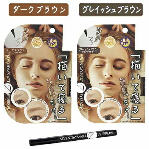 セブンデイズ アートアイブロウ グレイッシュブラウン ダークブラウン　眉カラー 眉ティント 眉アイブロウ まゆティント　あす楽対応のサムネイル